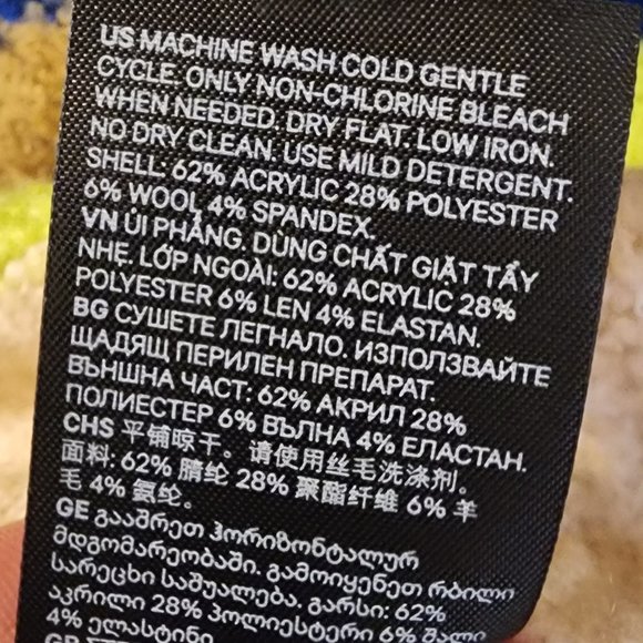 Kangol + H&M Striped Logo Sweater Jumper Oversized Long Sleeve Winter sz XS - Picture 7 of 10